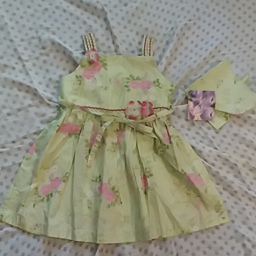 Blueberi Boulevard 4t green flower dress
